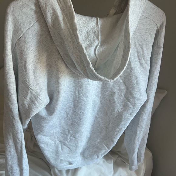 Hanes Eco Smart heather gray zip up hoodie, women’s size M - Picture 2 of 4